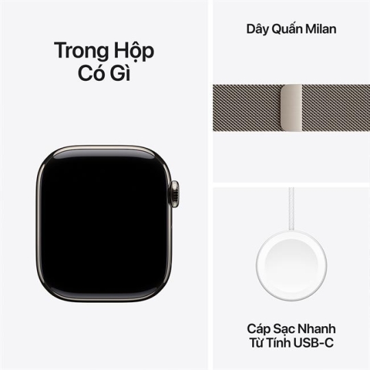 Hình ảnh Apple Watch Series 10 GPS + Cellular 46mm viền Titanium dây Milan 5